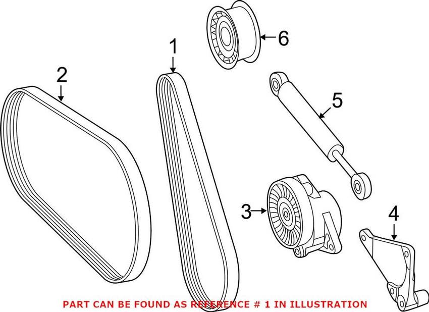 Mercedes Accessory Drive Belt 0029930296 - Genuine Mercedes